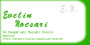 evelin mocsari business card