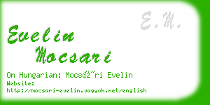 evelin mocsari business card